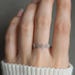 Verstelbare ring met glinsterende bloemenketting, 925 sterling zilver