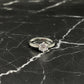 Ronde ring met zirkonia steentje, 925 sterling zilver
