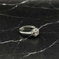 Ring in bloemvorm met kubische zirkonia, 925 sterling zilver