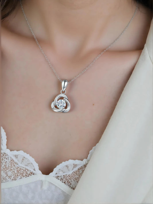 Infinity 1ct Moissanite Diamant Hanger, 925 Sterling Zilver