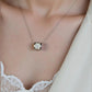 Hanger met zilveren frame van 1 karaat moissanite diamant, 925 sterling zilver