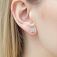 Oorstekers met klavertje vier en zirkonia, gemaakt van 925 sterling zilver.