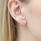 Elegante diamanten bloemoorstekers met zirkonia, 925 sterling zilver.