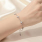 Klaverarmband met sprankelende zirkonia (CZ) diamanten, 925 sterling zilver