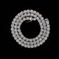8 mm Moissanite Cubaanse schakelketting, 925 sterling zilver