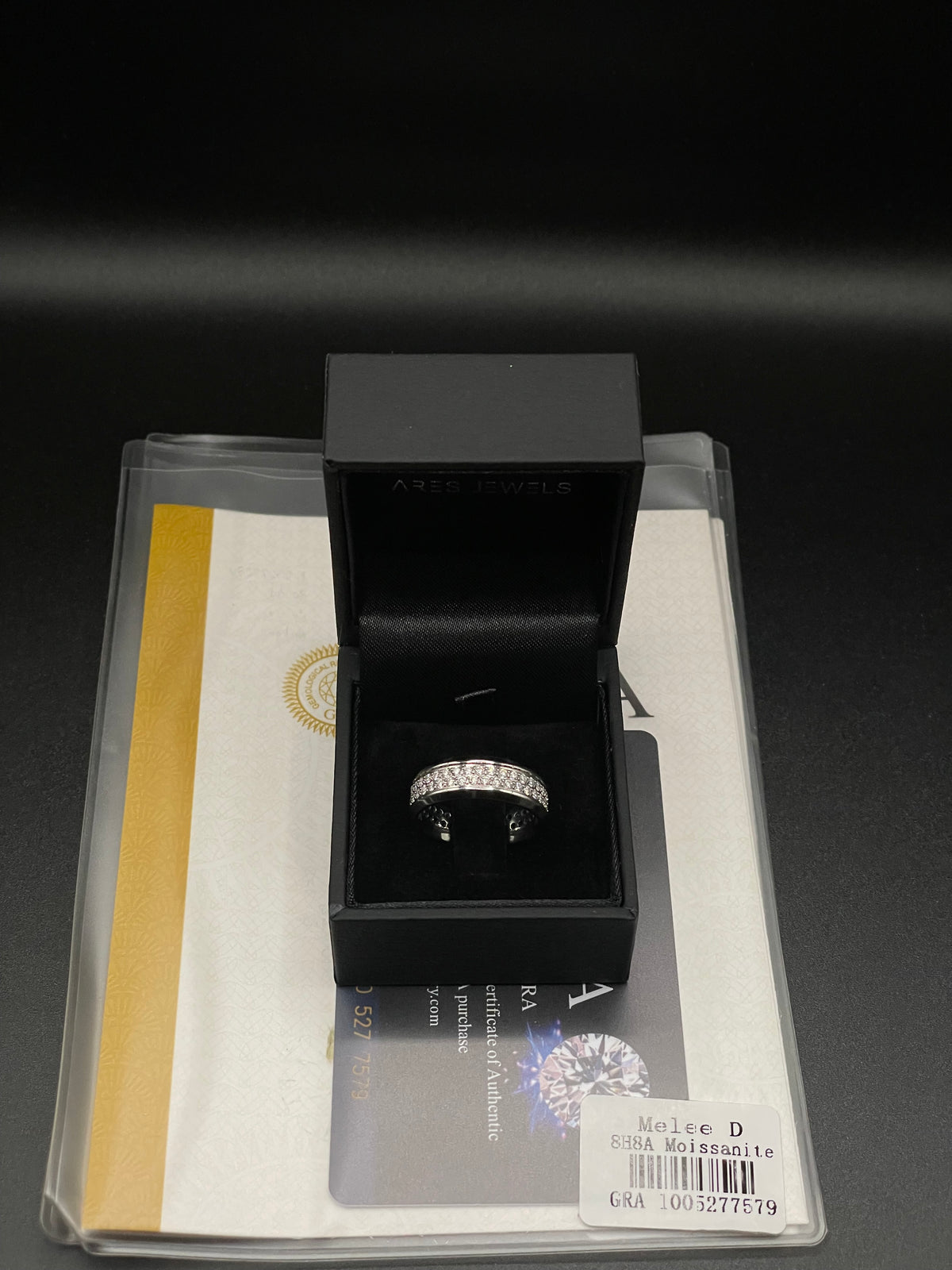 VVS1 verstelbare ring met 0,5 ct moissanite, 925 sterling zilver