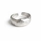 Verstelbare ring met organische textuur, 925 sterling zilver