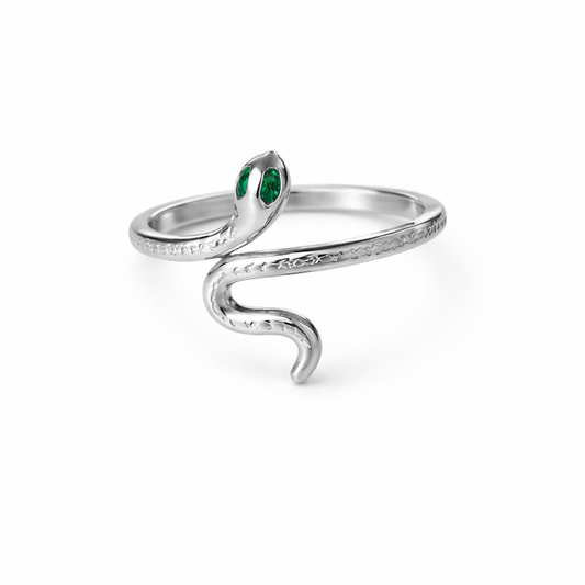 Verstelbare slangenring, 925 sterling zilver
