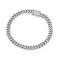 6 mm Moissanite Cubaanse schakelarmband, 925 sterling zilver