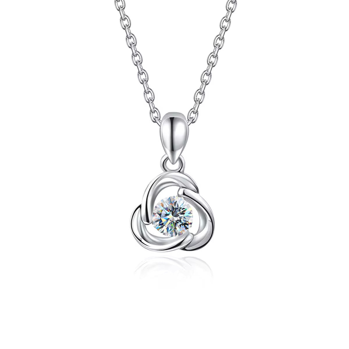 Infinity 1ct Moissanite Diamant Hanger, 925 Sterling Zilver