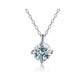 Hanger met één 1ct moissanite diamant, 925 sterling zilver