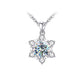 Stervormige hanger met 1 karaat moissanite en minidiamantjes, 925 sterling zilver