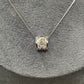 Hanger met zilveren frame van 1 karaat moissanite diamant, 925 sterling zilver