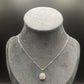 Trouwstijl hanger met 1 karaat moissanite diamant, 925 sterling zilver