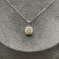 Trouwstijl hanger met 1 karaat moissanite diamant, 925 sterling zilver