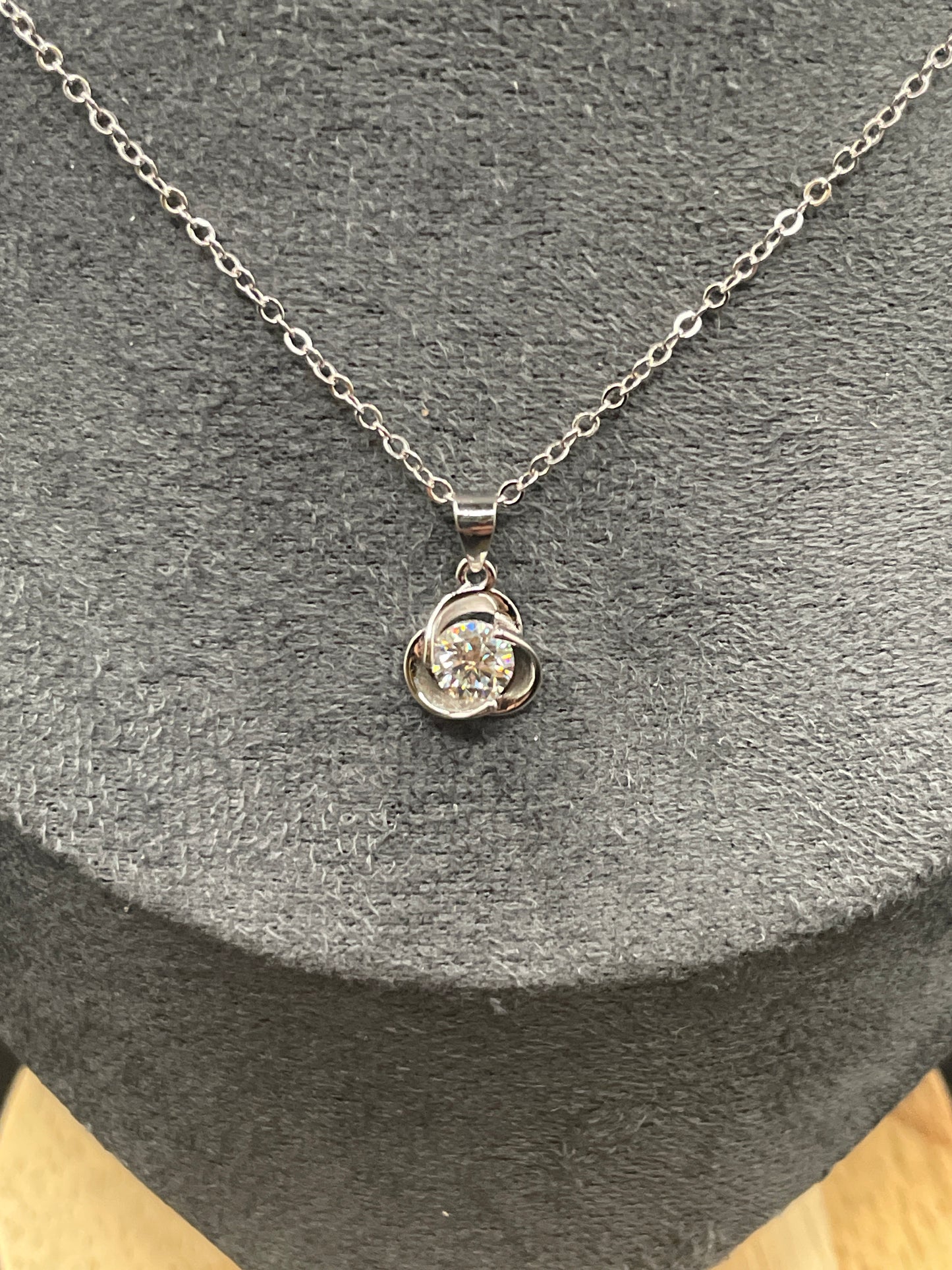 Infinity 1ct Moissanite Diamant Hanger, 925 Sterling Zilver