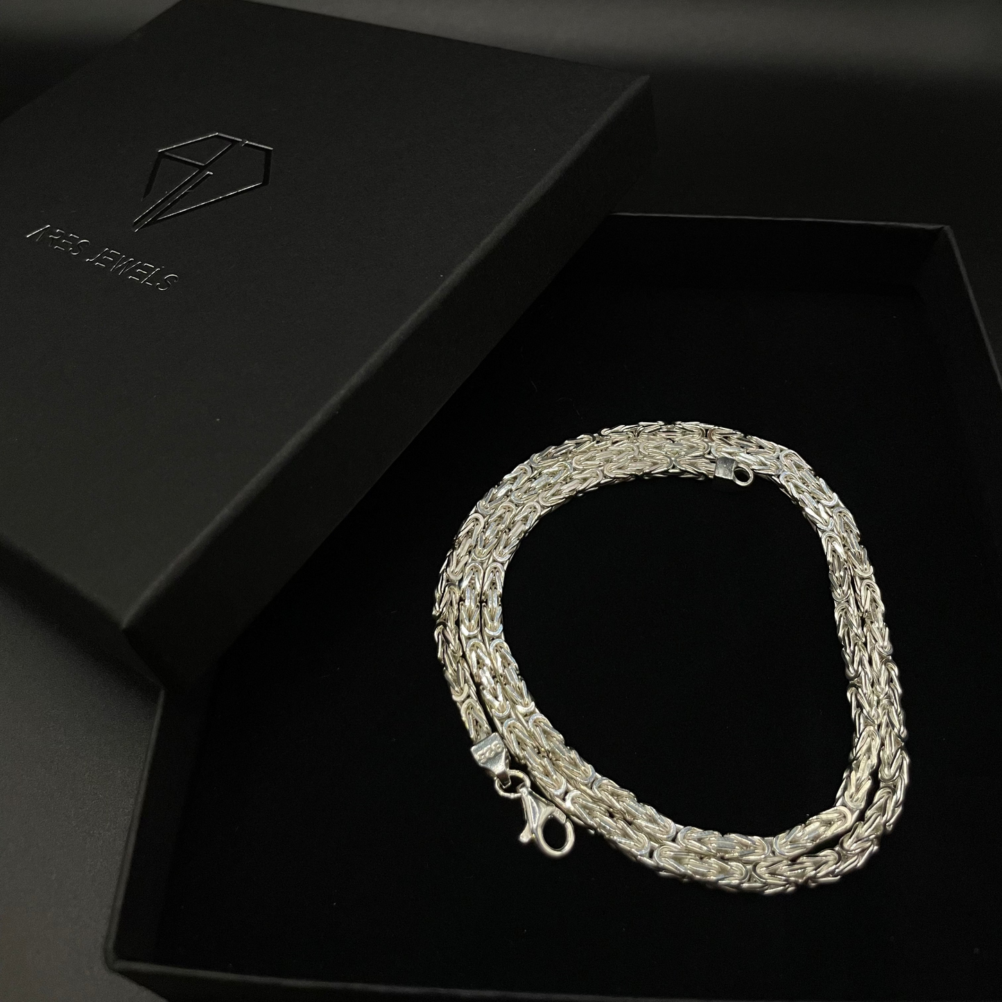 3 mm Franco diamantslijpketting, 925 sterling zilver