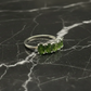 Ring van natuurlijk diopside zilver, 925 sterling zilver