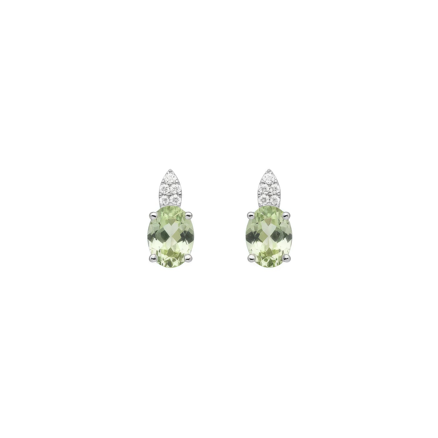 Oorbellen met natuurlijke smaragd, zilver, 925 sterling zilver