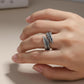 Verstelbare ring met engelenvleugels van sterling zilver, 925 sterling zilver