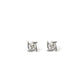 Vierkante oorknopjes met glinsterende CZ-diamanten, 925 sterling zilver