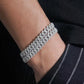 8 mm Moissanite Cubaanse schakelarmband, 925 sterling zilver