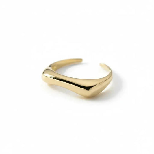 Vergulde Vayu-ring, 925 sterling zilver