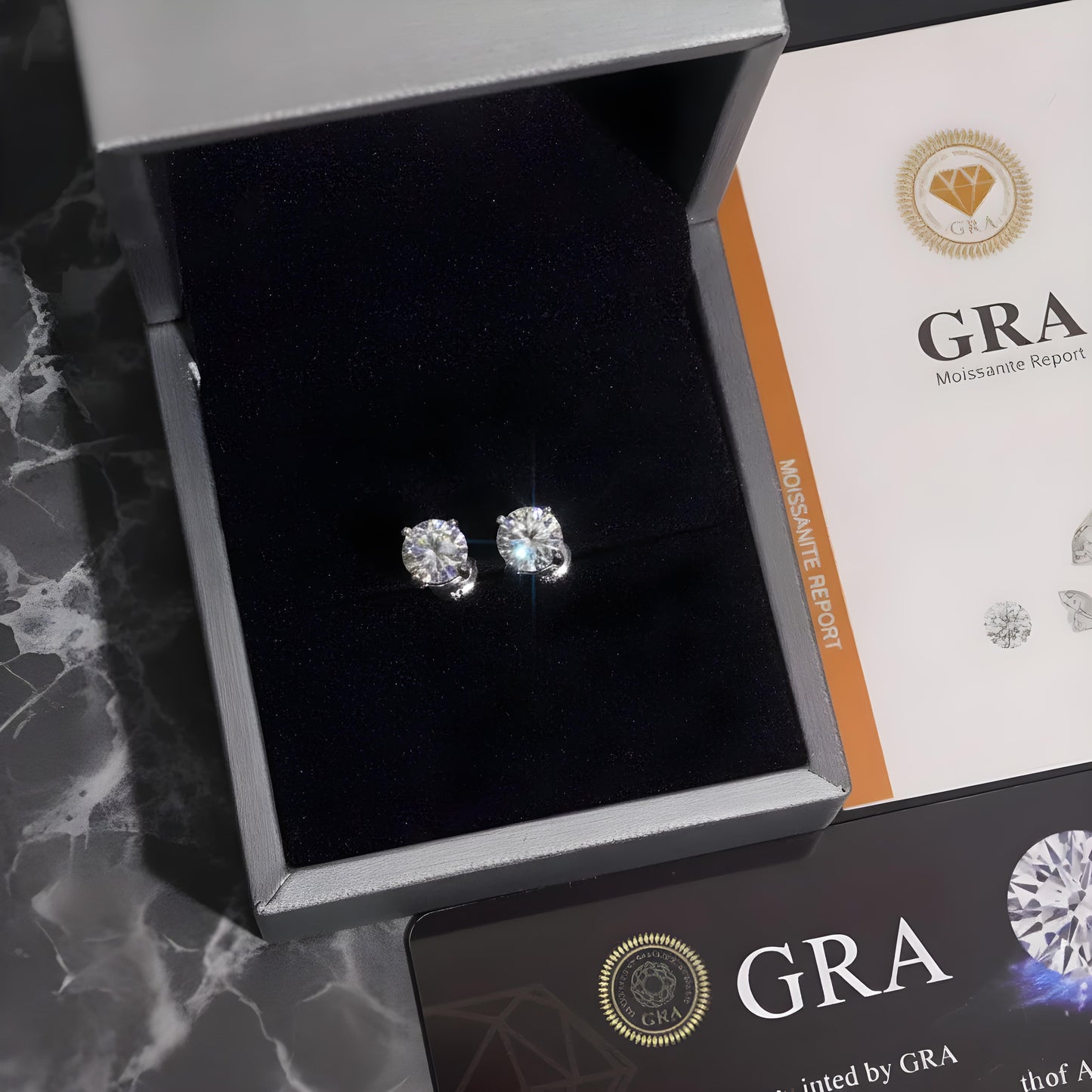 Moissanite oorknopjes, 925 sterling zilver