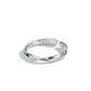Verstelbare ring met gedraaide golf, 925 sterling zilver