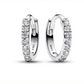 Pandora oorringen met zirkonia en diamanten, 925 sterling zilver