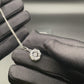 Bloemvormige hanger met zirkonia, 925 sterling zilver