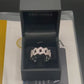 VVS1 verstelbare ring met 0,5 ct moissanite, 925 sterling zilver