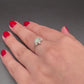 VVS1 1ct Moissanite stervormige verstelbare ring, 925 sterling zilver