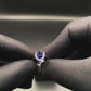 Ring met natuurlijke saffier en zilveren afwerking, 925 sterling zilver