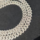 8 mm Moissanite Cubaanse schakelketting, 925 sterling zilver
