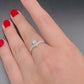 VVS1 verstelbare ring met 0,5 ct moissanite, 925 sterling zilver