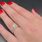 VVS1 Verfijnde verstelbare ring met 1 karaat moissanite, 925 sterling zilver