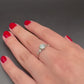 VVS1 1ct Moissanite unieke verstelbare ring, 925 sterling zilver