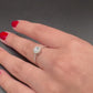 VVS1 verstelbare ring met 0,5 ct moissanite, 925 sterling zilver